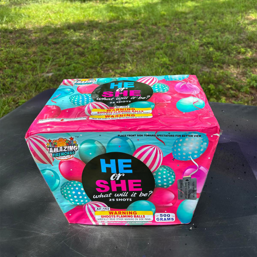 He or She - Night Time Fan Shape - 25 Shots  Including Fan Shaped Mine